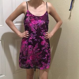 Emerald Sundae Black/Fuschia Floral Dress Size M